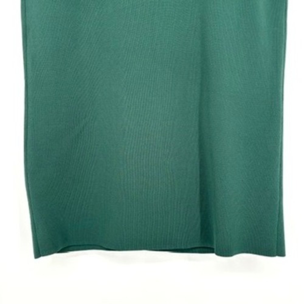 Aleeza Paris Long Knit Blazer Vest Emerald Green Double Breasted Longline XS - Picture 7 of 14